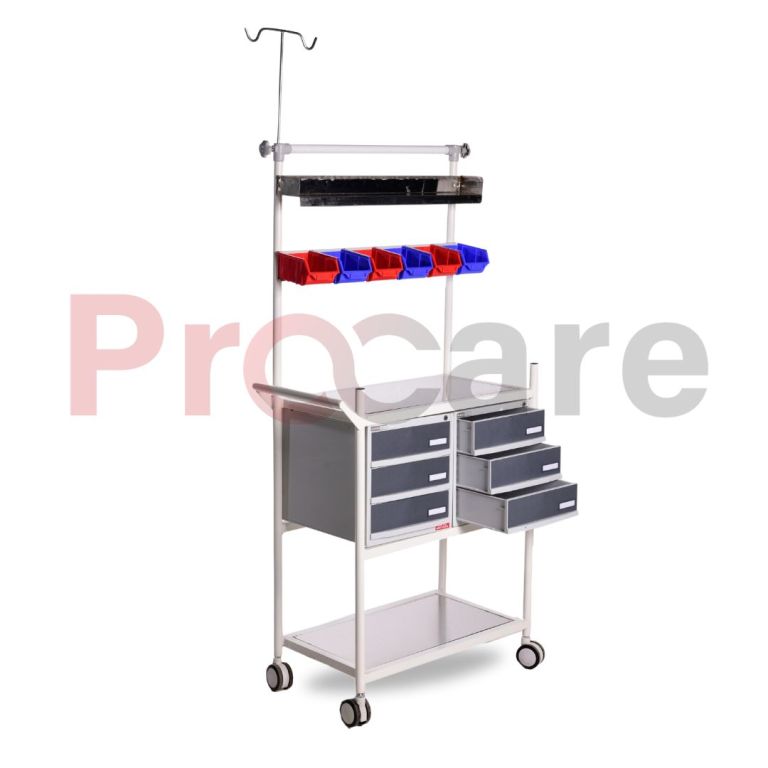 crash cart powder coated