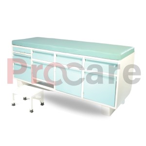 Full examination couch green colored