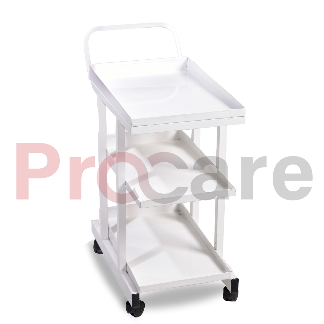 powder coated bedside drug trolly