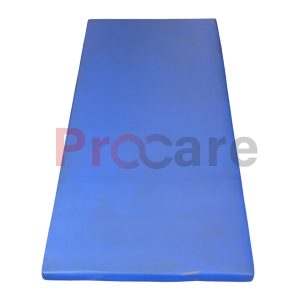 blue colored plain hospital bed mattress