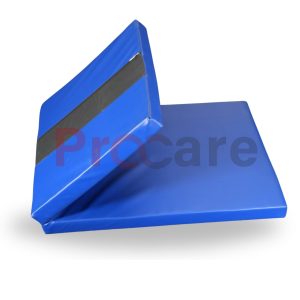 blue colored semi-fowler mattress