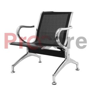 single seator waiting chair with chrome finish