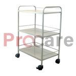 powder coated bedside service trolley