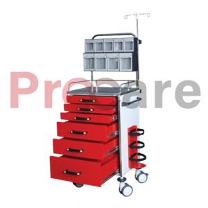 a emergency crash cart trolley