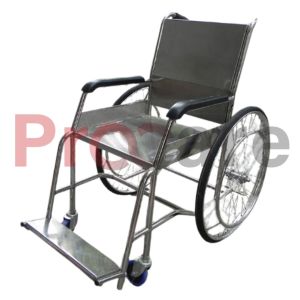 non foldable fixed wheelchair made from stainless steel