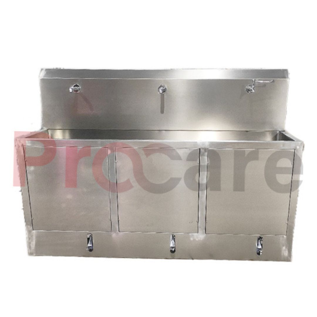 a foot operated hand wash sink