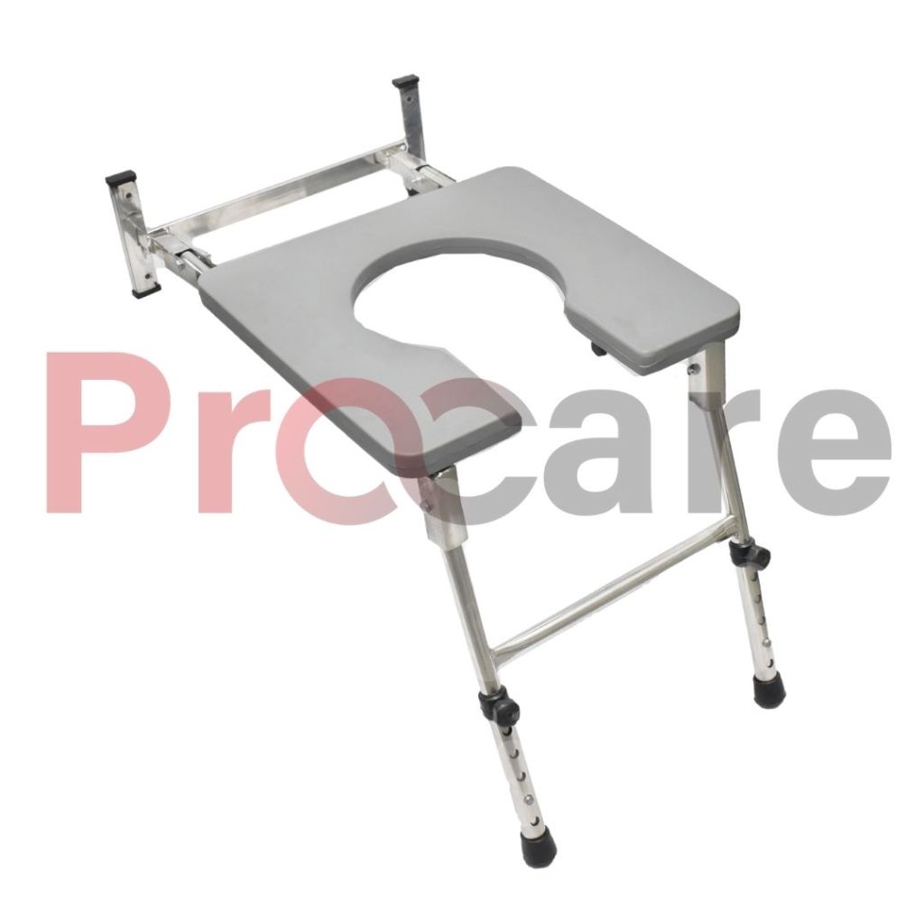 Wall Mount Commode Frame wall Mounted Height Adjustable Commode Chair | Procare