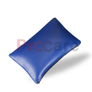 blue colored hospital bed mattress