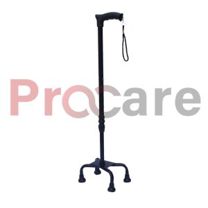 quadpod metal base walking stick