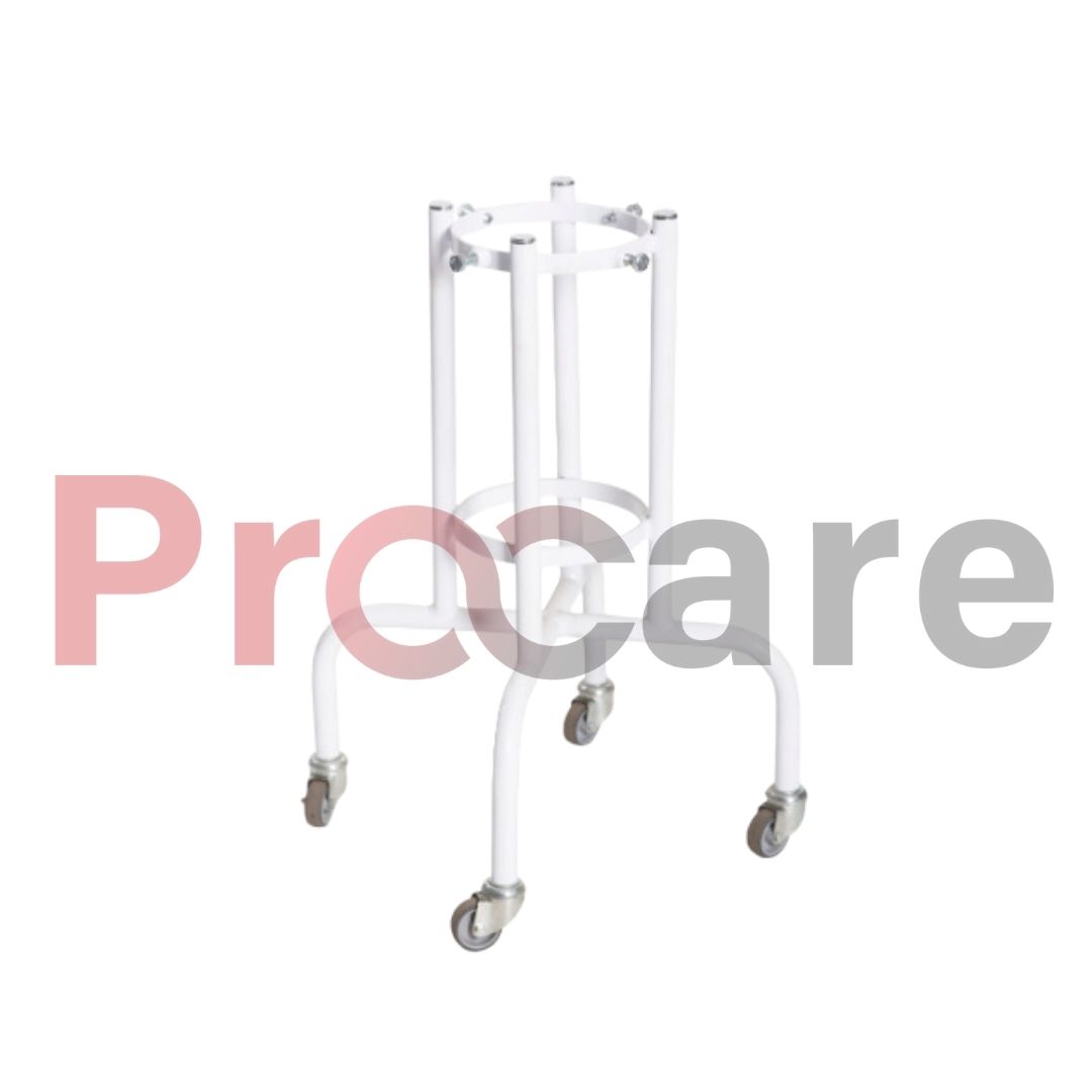 a rounded frame small oxygen cylinder trolley