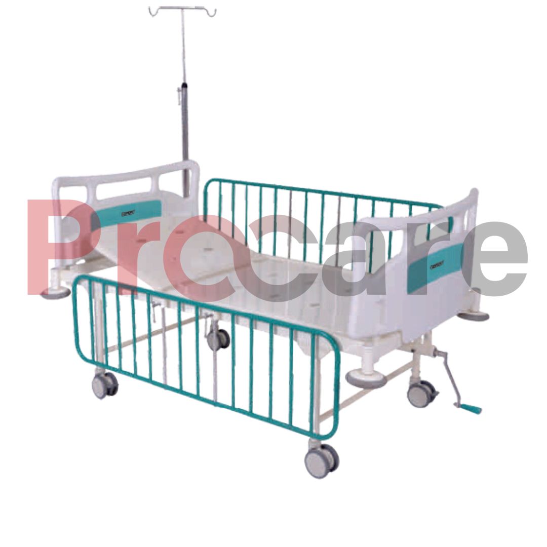 Pediatric semi fowler bed with ABS panels