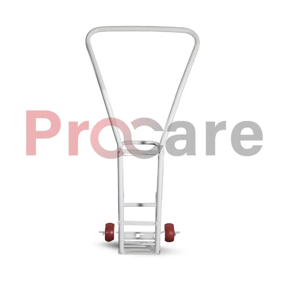 a small size oxygen cylinder trolley