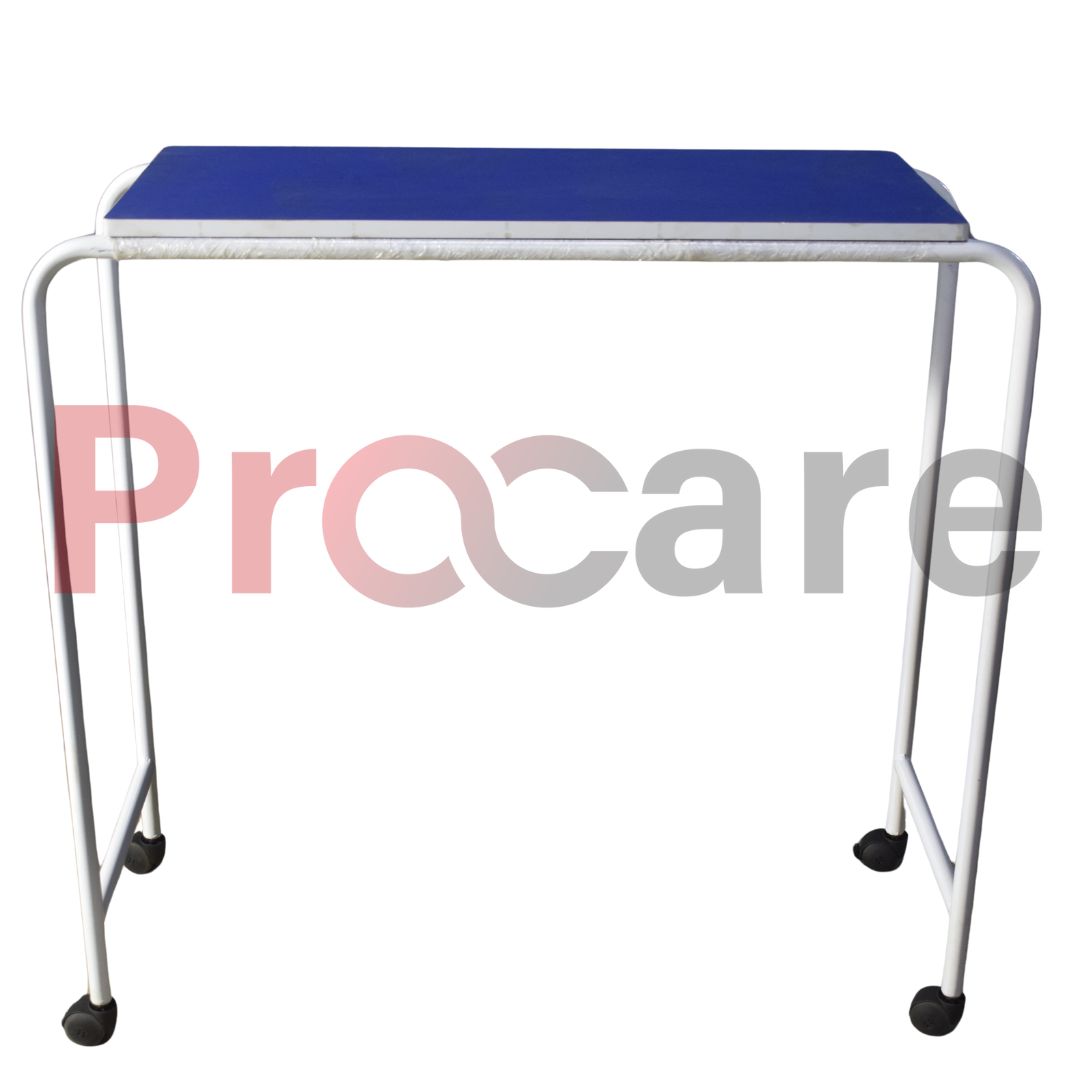 overbed table with wooden top