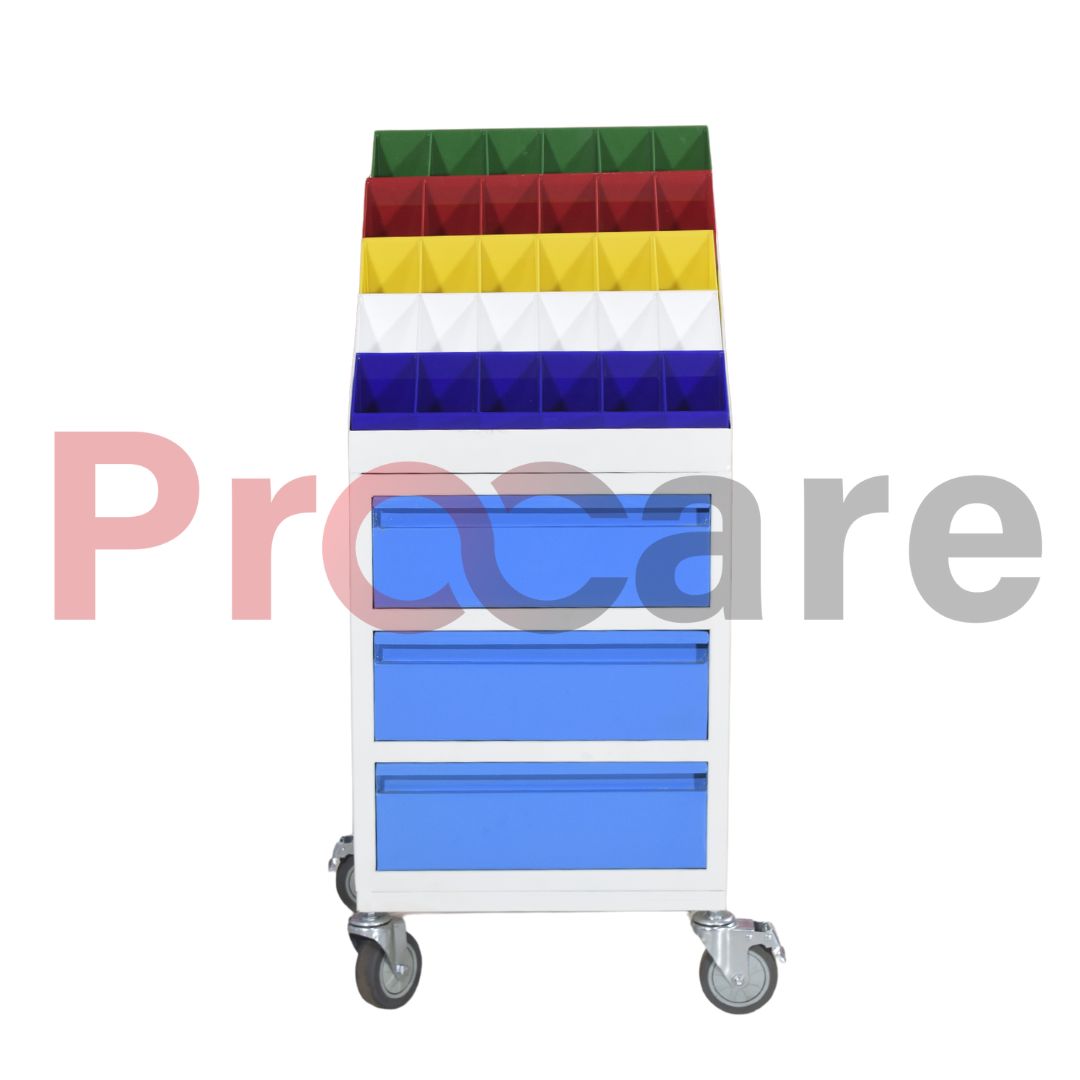 emergency drug cart front view
