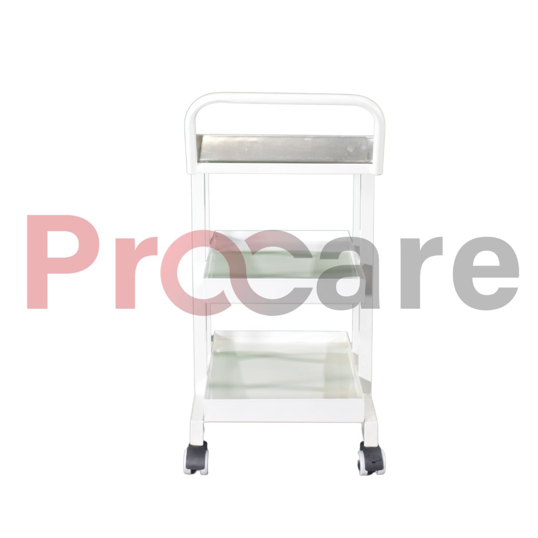 PC bedside drug trolley having SS top