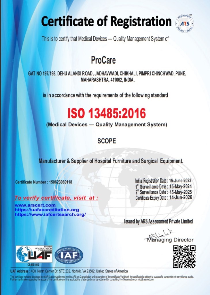 procare ISO certificate