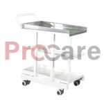 Bedside drug trolley with ss top