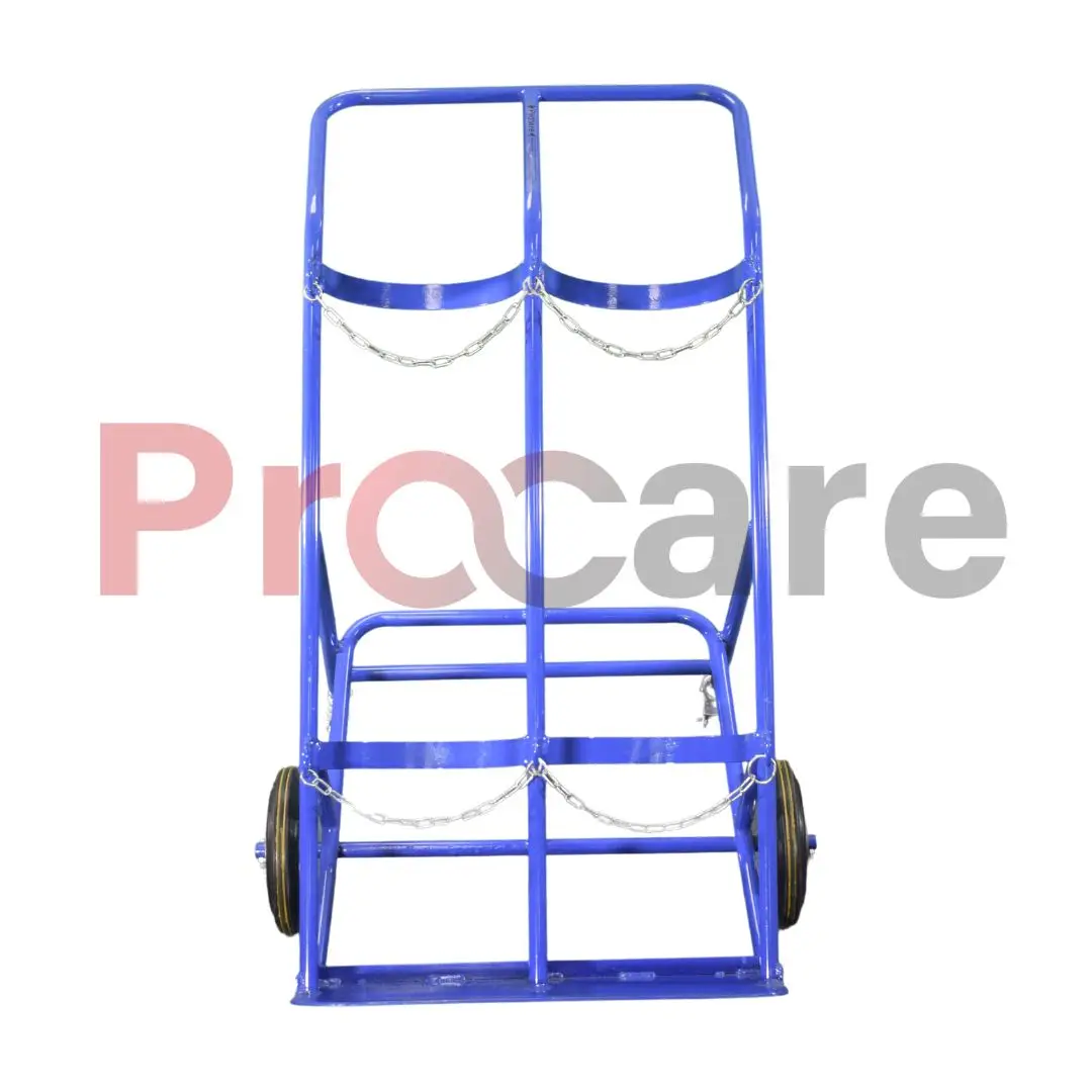 Double Oxygen Cylinder Trolley