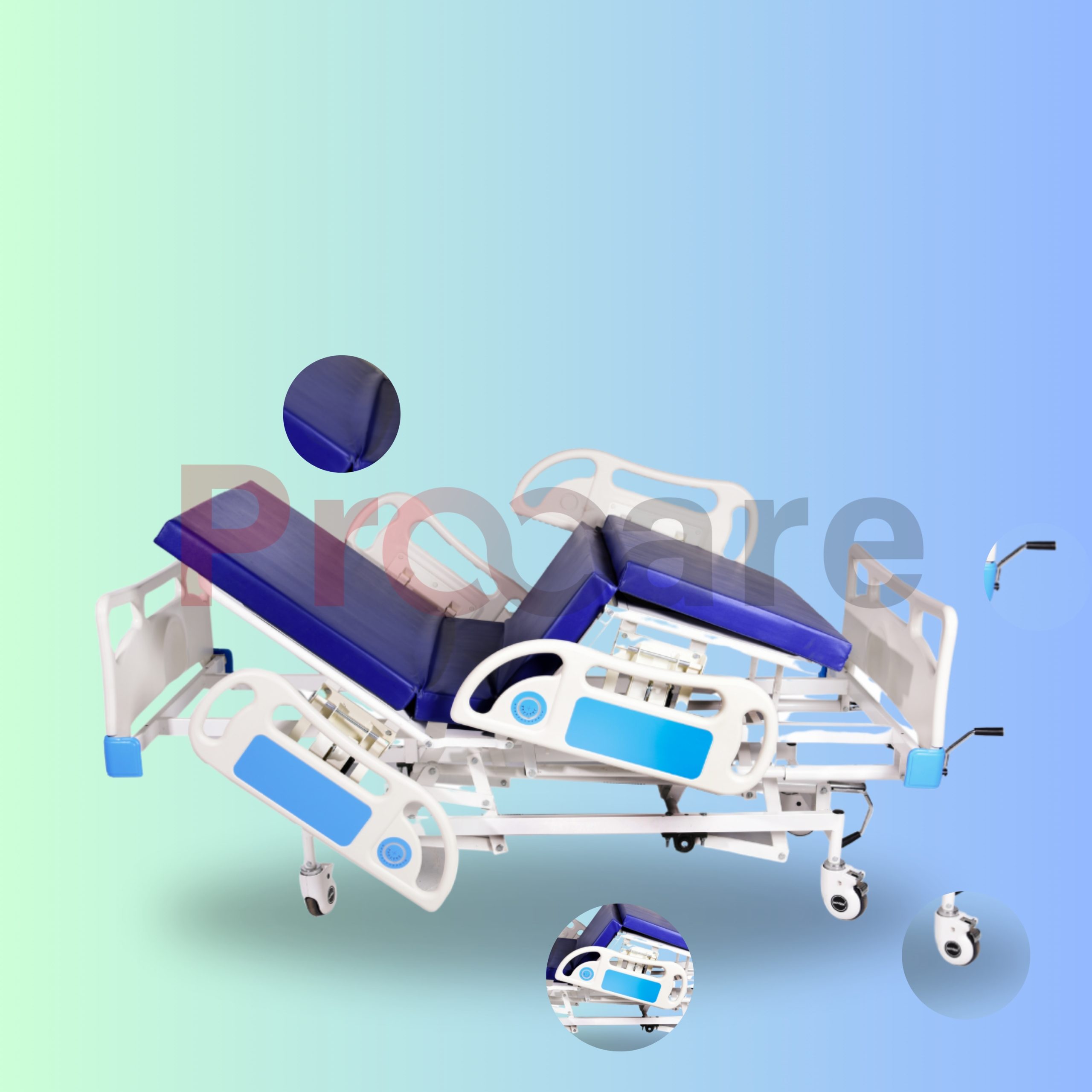 Three Function Manual ICU Bed