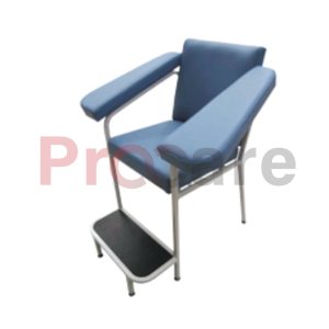 blood collection with foldable foot rest