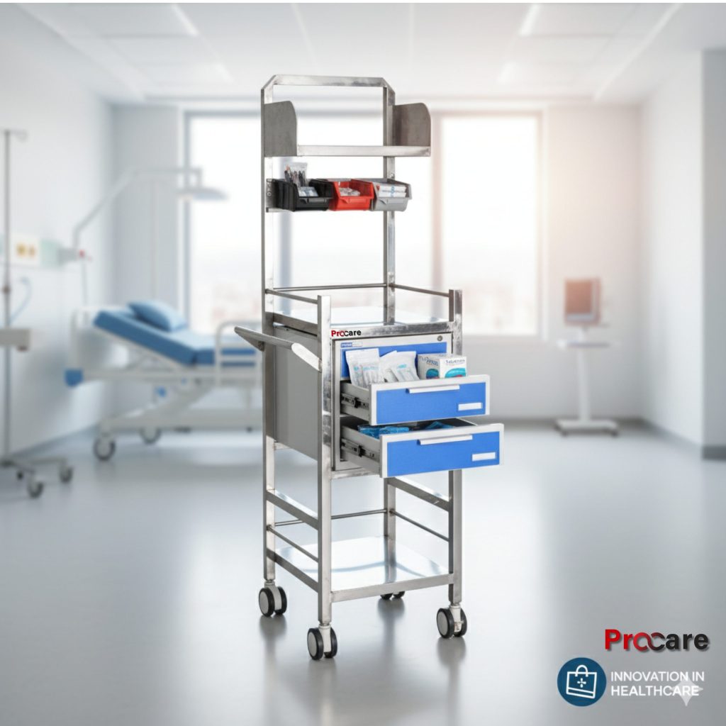 mini crash cart trolley