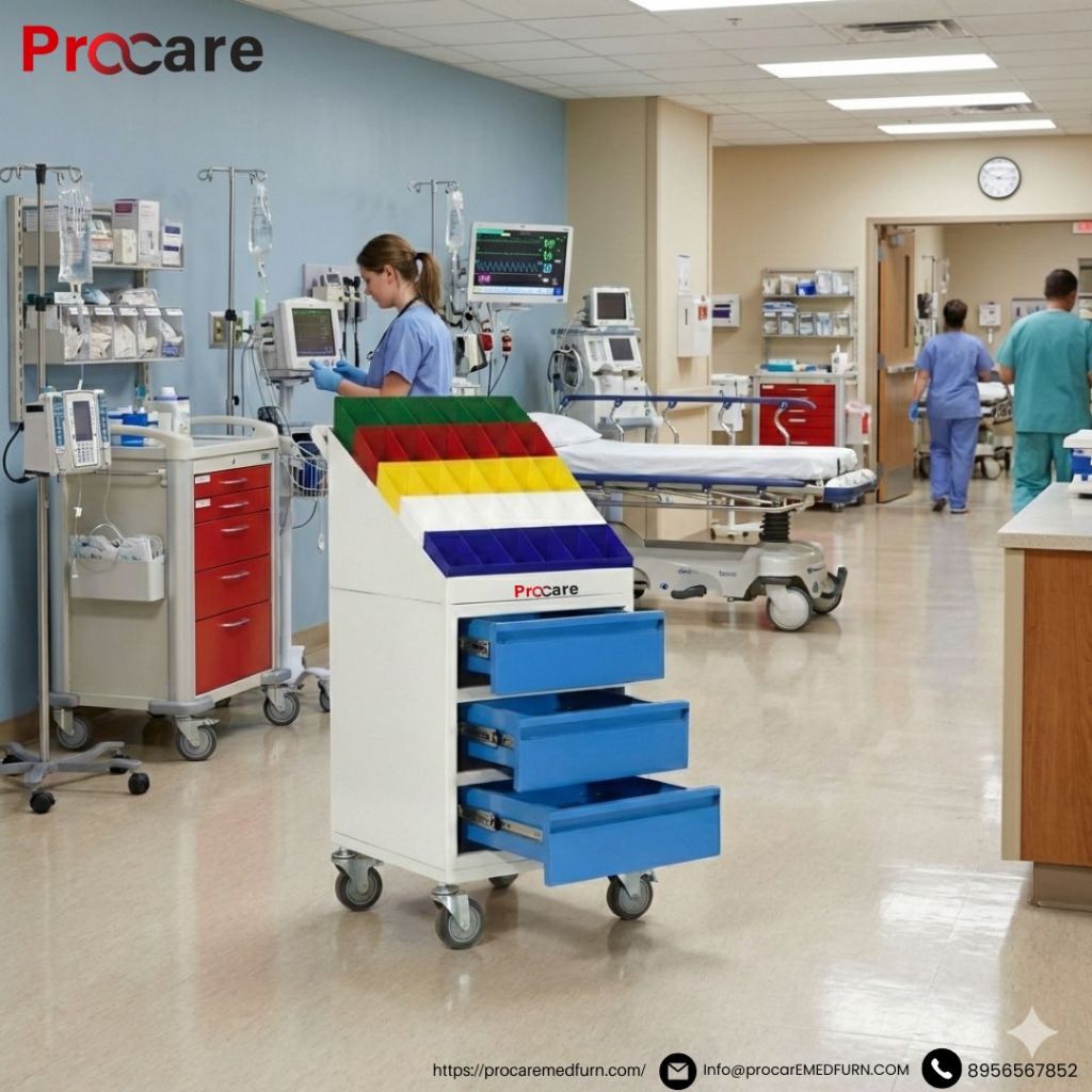 emergency drug trolley